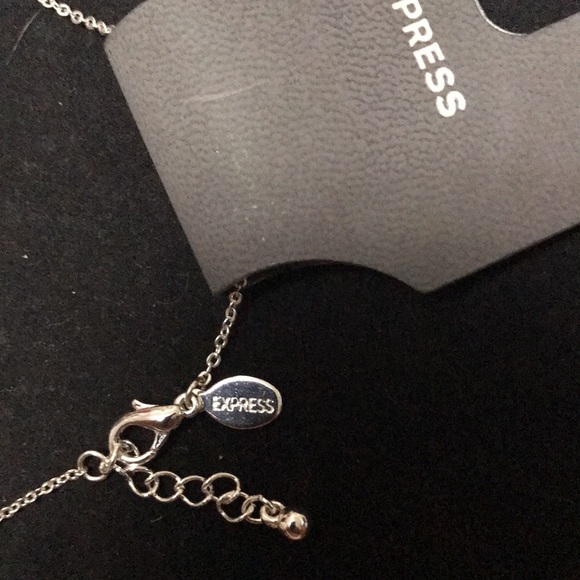 Express silver necklace with purple and silver charms NWT - Picture 3 of 6